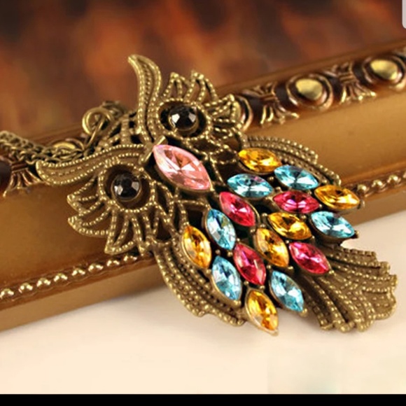 OWL FASHION NECKLACE JEWELRY - Picture 3 of 5